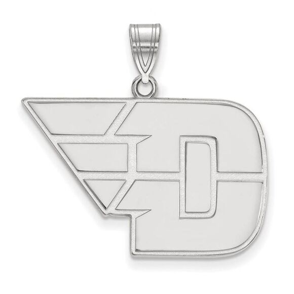 10k White Gold U of Dayton Large Pendant